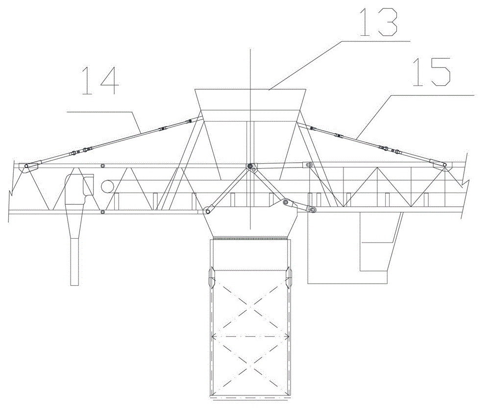 Multi-functional material conveying, distributing and hoisting equipment