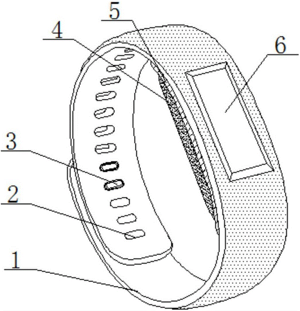 Portable wristband structure worn by patient
