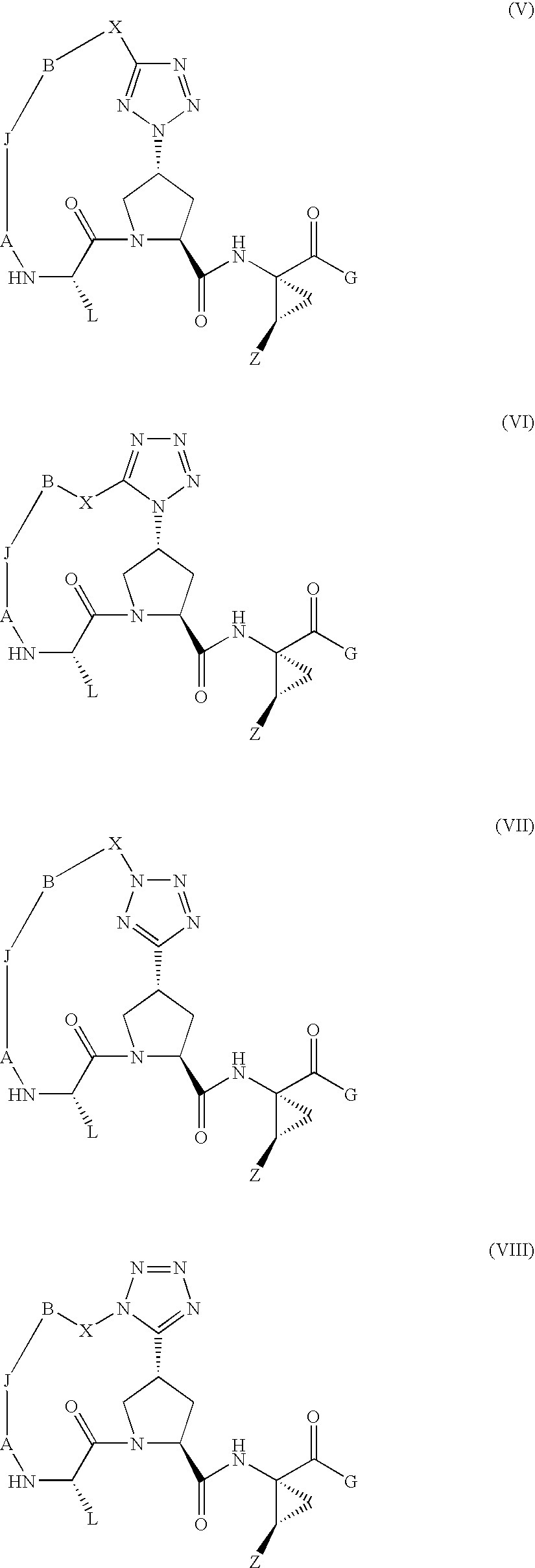 Macrocyclic tetrazolyl hepatitis c serine protease inhibitors