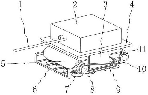 Wiping mechanism for glass curtain wall