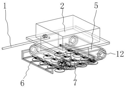 Wiping mechanism for glass curtain wall