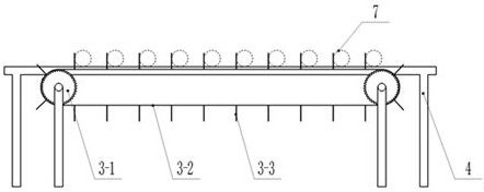 Curing oven and tubular column conveying and rotating device and method used in curing oven