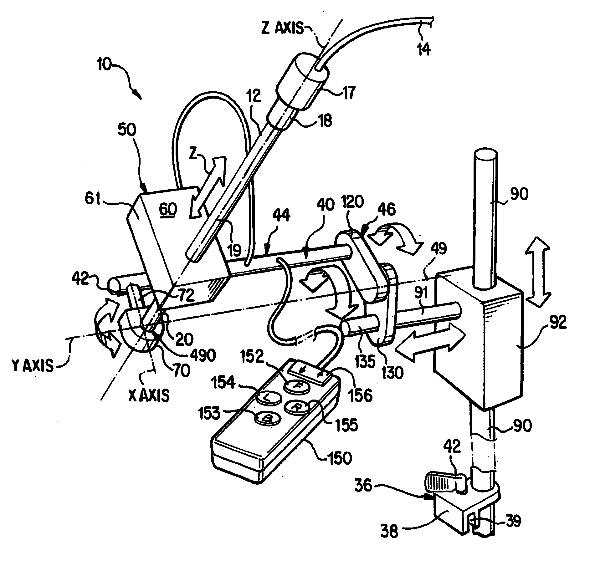 Apparatus for positioning a medical instrument