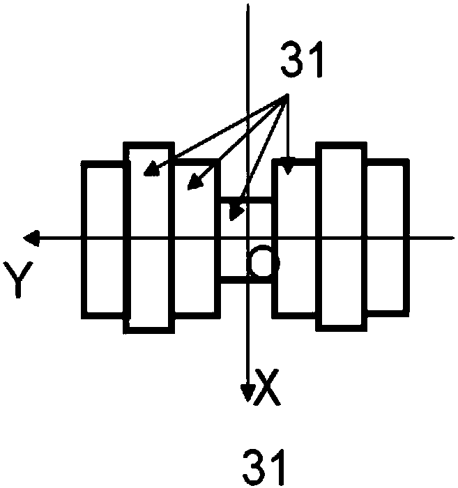 Step transition of a rectangular waveguide transmission line