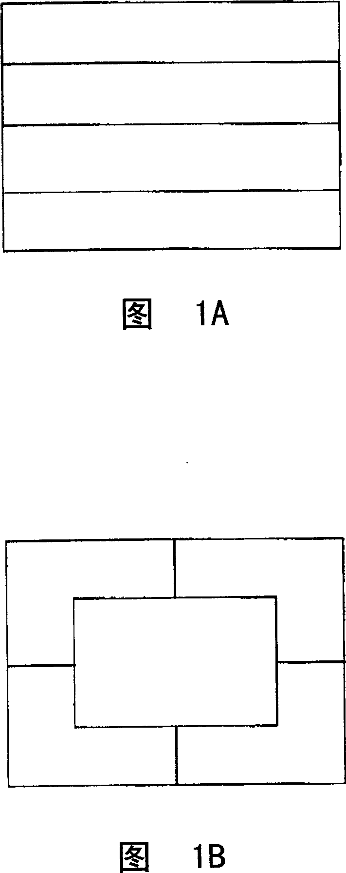 Zone division type display device and displaying method thereof