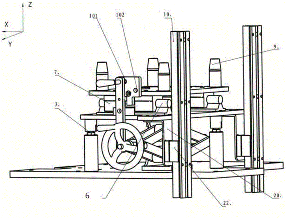 Lifting device for machine head position of sewing machine with automatic sewing unit