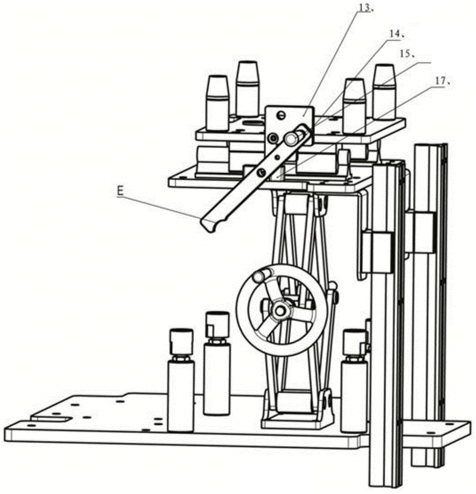 Lifting device for machine head position of sewing machine with automatic sewing unit