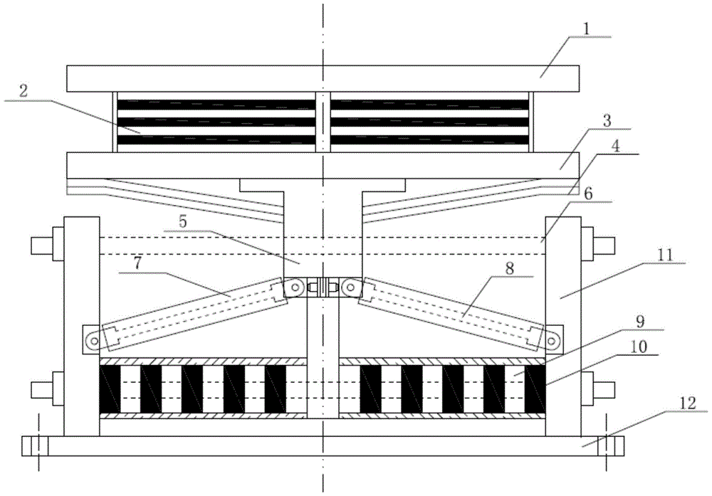 A three-dimensional vibration isolation device