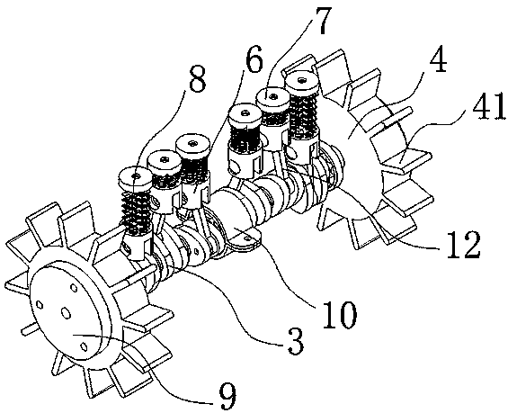 SMA-driven inspection four-wheel-drive vehicle