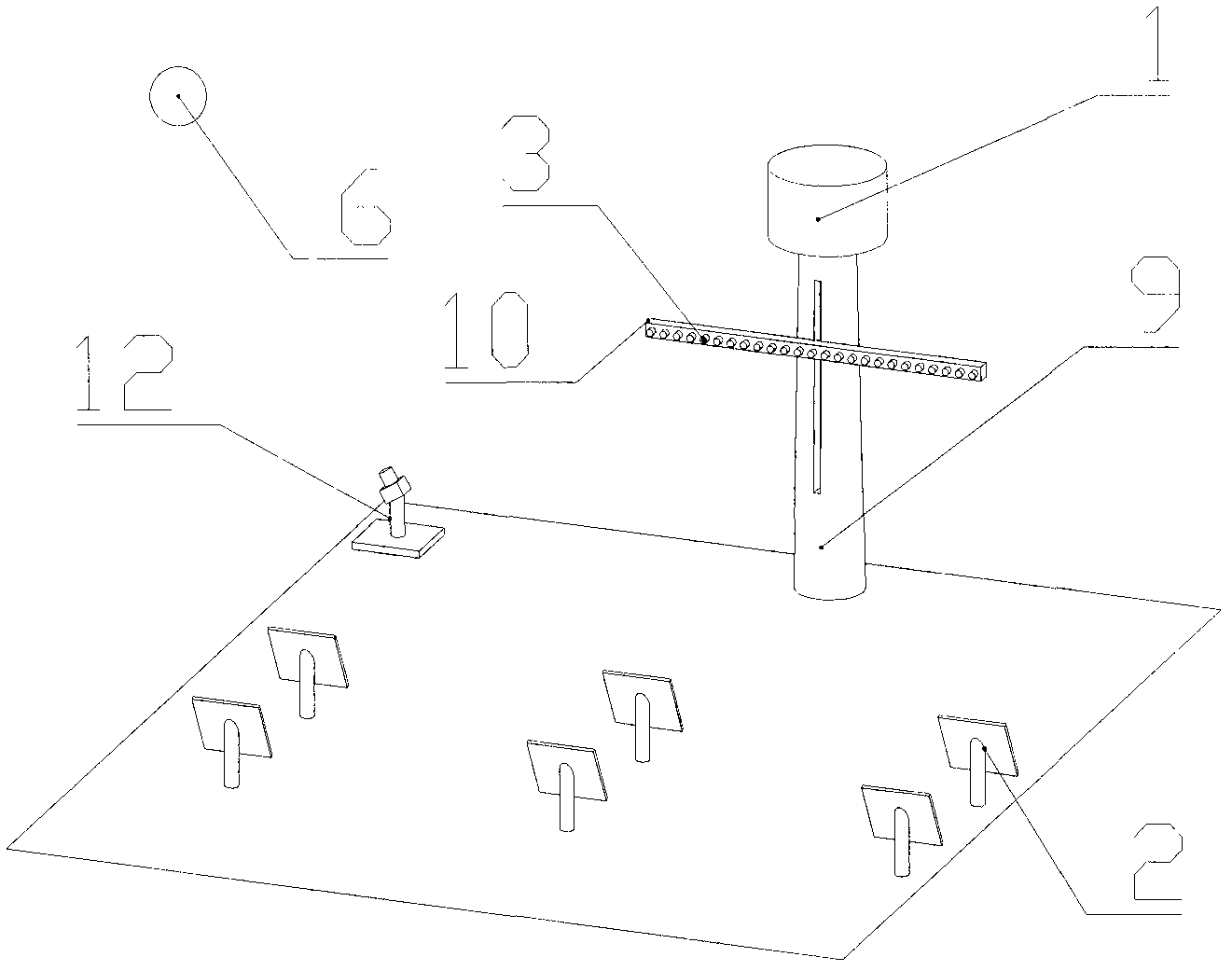 Heliostat calibration system of solar power station and calibration method