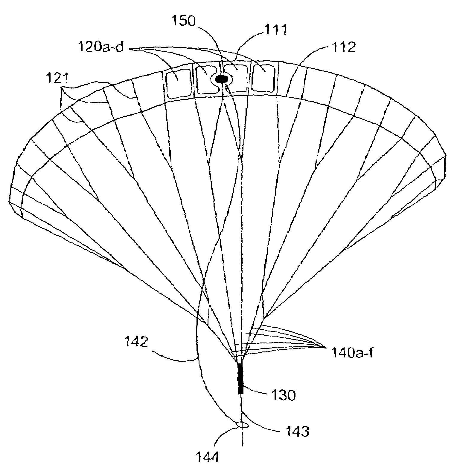 Launch and retrieval arrangement for an aerodynamic profile element and an aerodynamic profile element