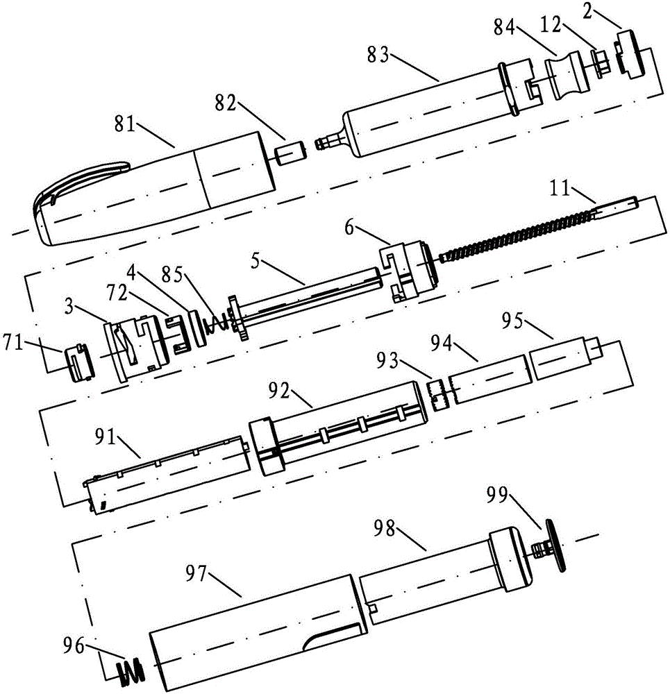 Engaging and disengaging mechanism of pen type syringe