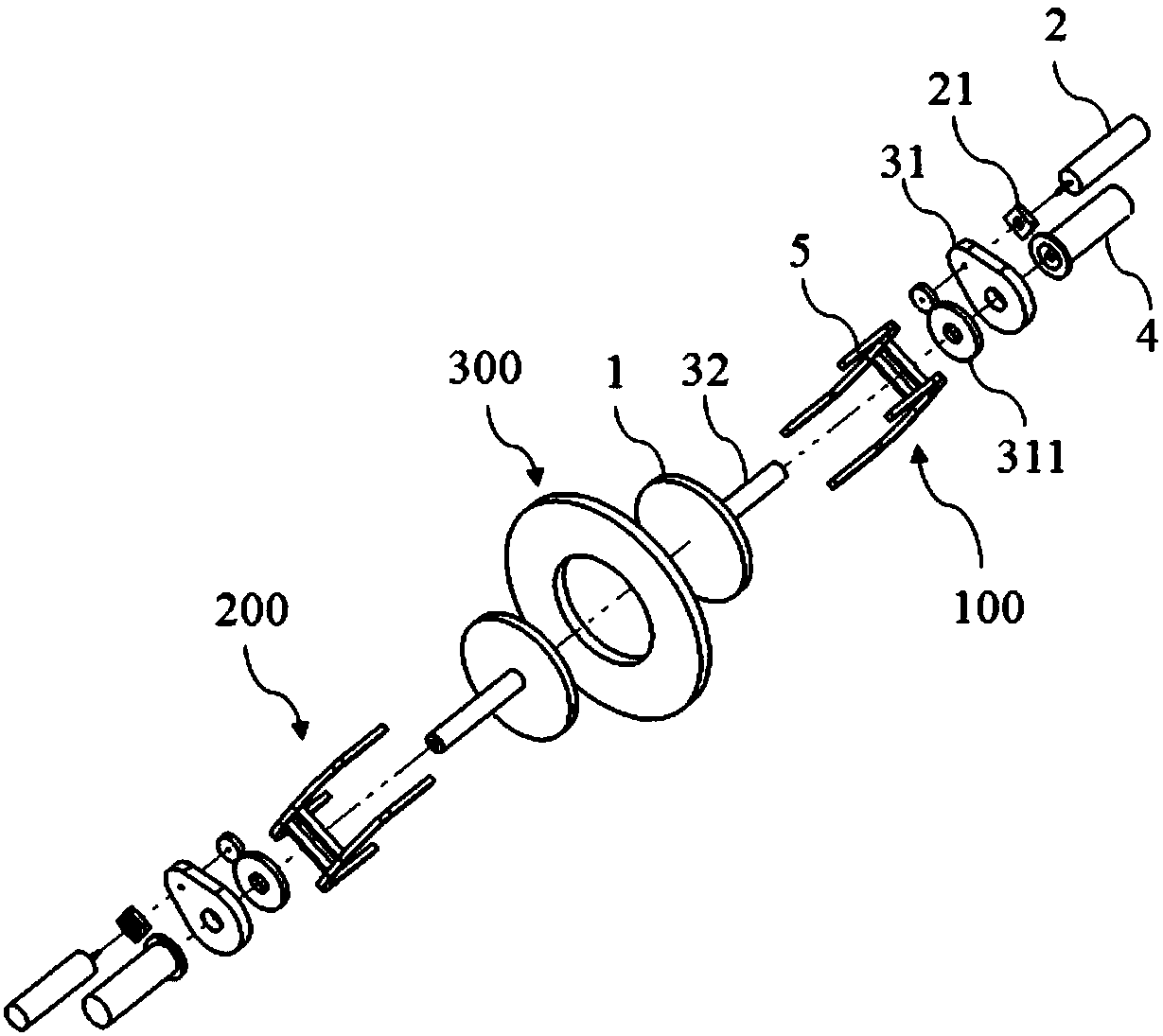 Lead screw and rotary nut double-redundancy valve device for near space airship