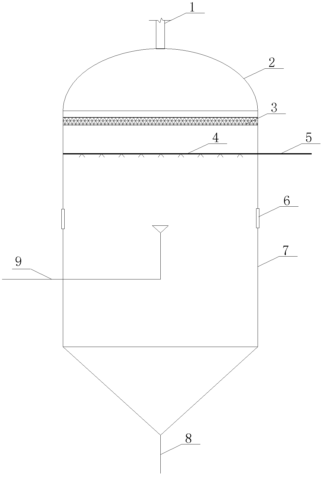 Method of continuous evaporation crystallization and production method of anhydrous citric acid crystal