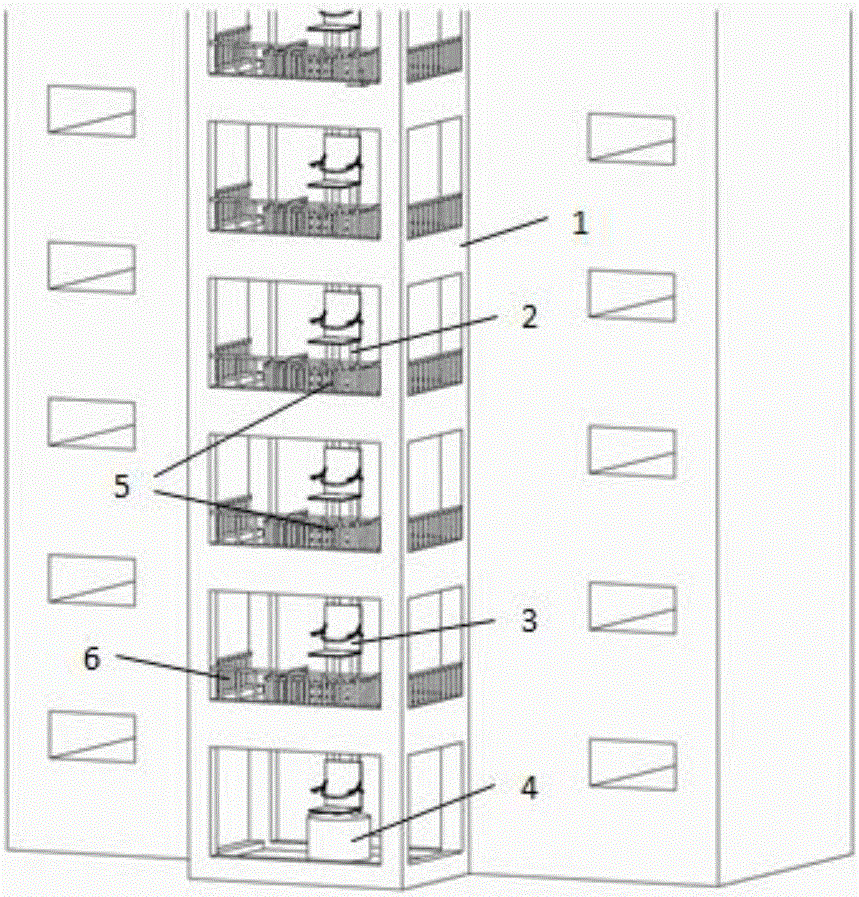 High-rise intelligent fire early-warning escape system