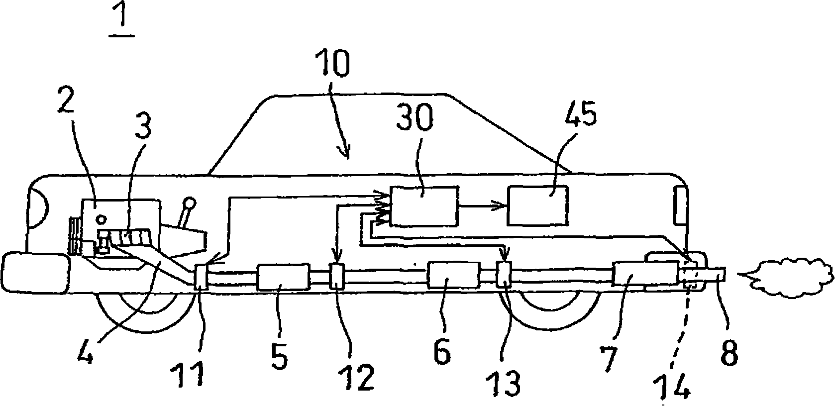 Exhaust gas analyzing device and exhaust gas analyzing method