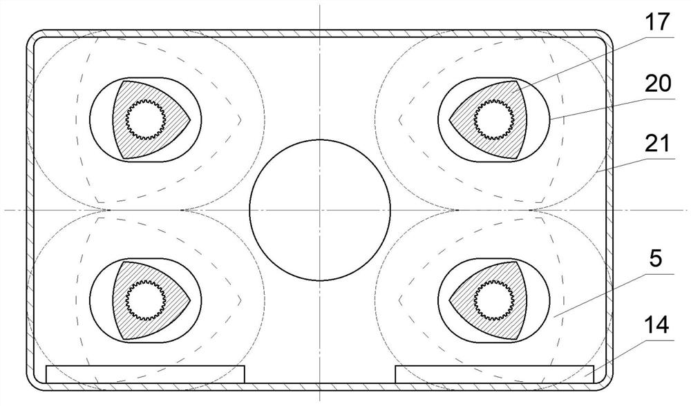 Rectangular shield tunneling machine with Lelo triangular auxiliary cutter head