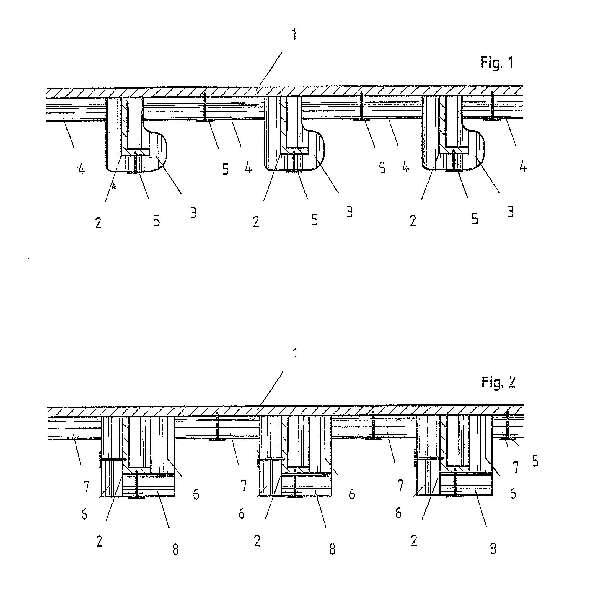 Insulating element from mineral fibers for shipbuilding