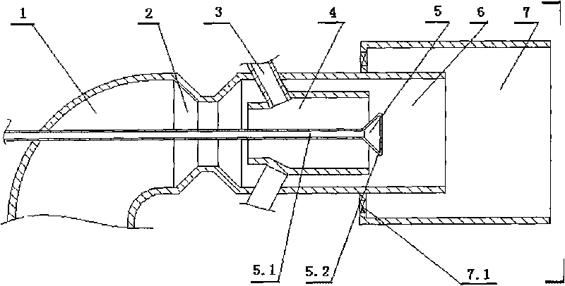 Coal type less oil ignition burner capable of controlling vortex width