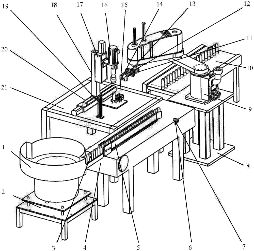 Visual automatic thread inspection device and using method