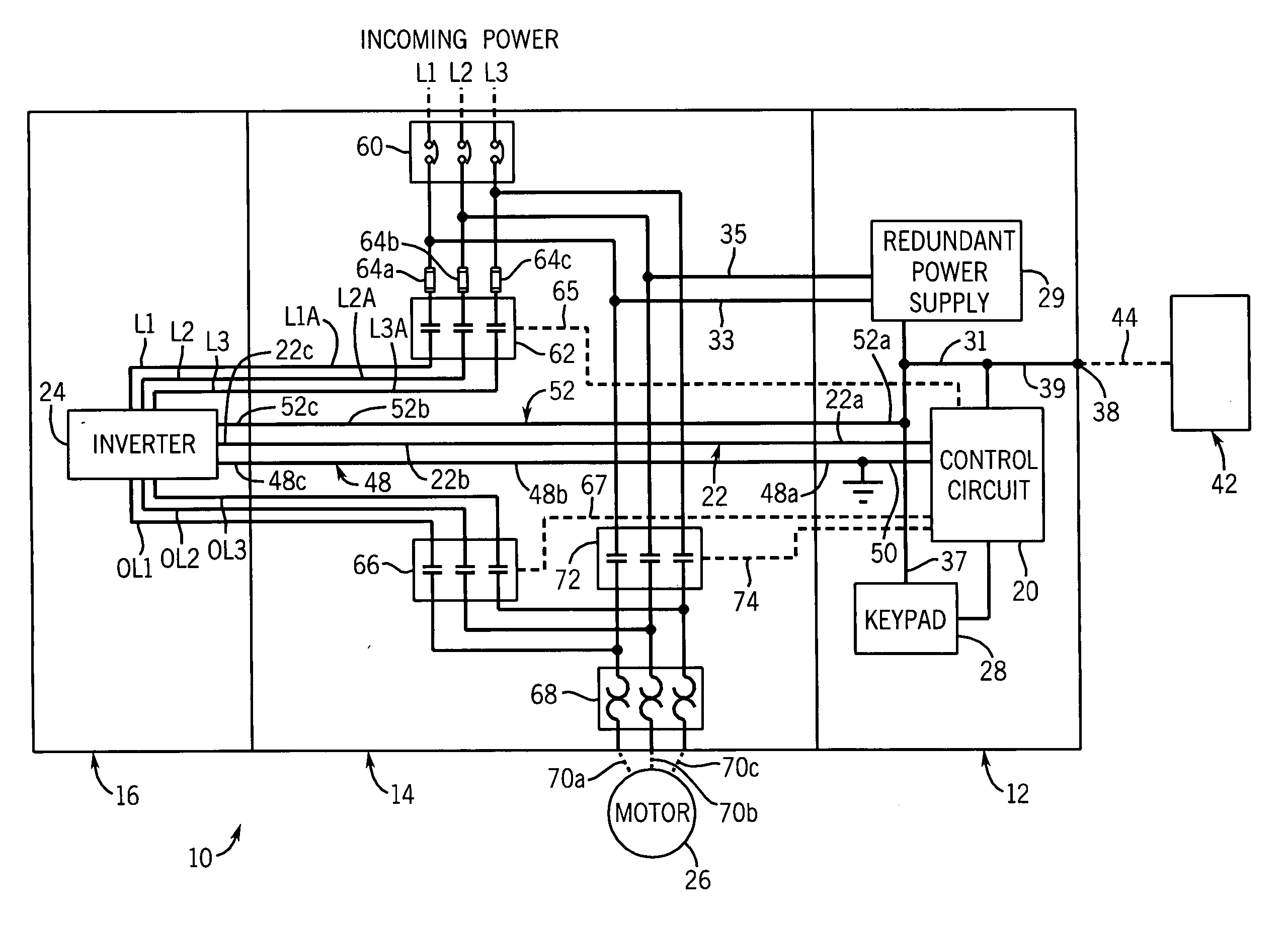 Modular control system for an AC motor