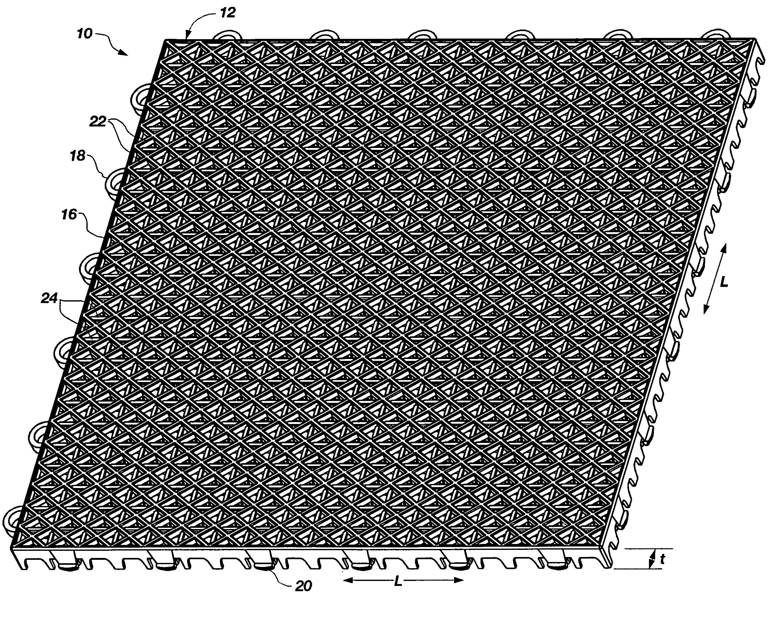Tile with multiple-level surface
