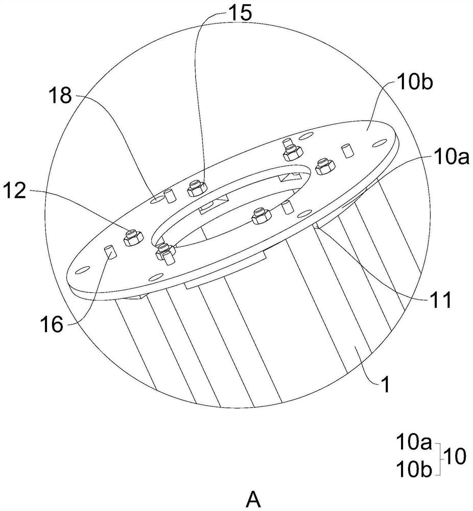 Material filtering and supporting structure in spray drying tower, production equipment and process of material filtering and supporting structure