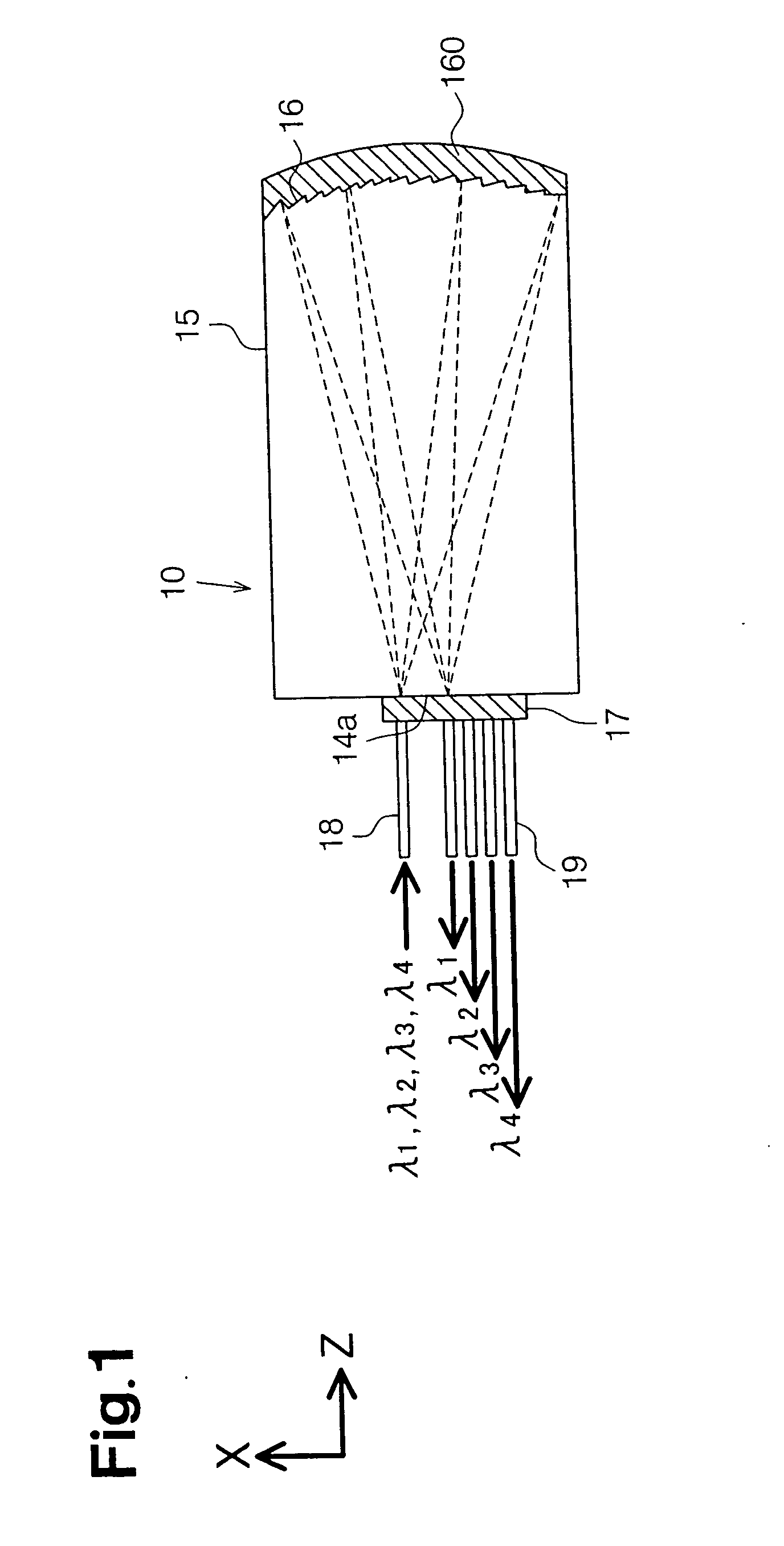 Diffraction device using photonic crystal