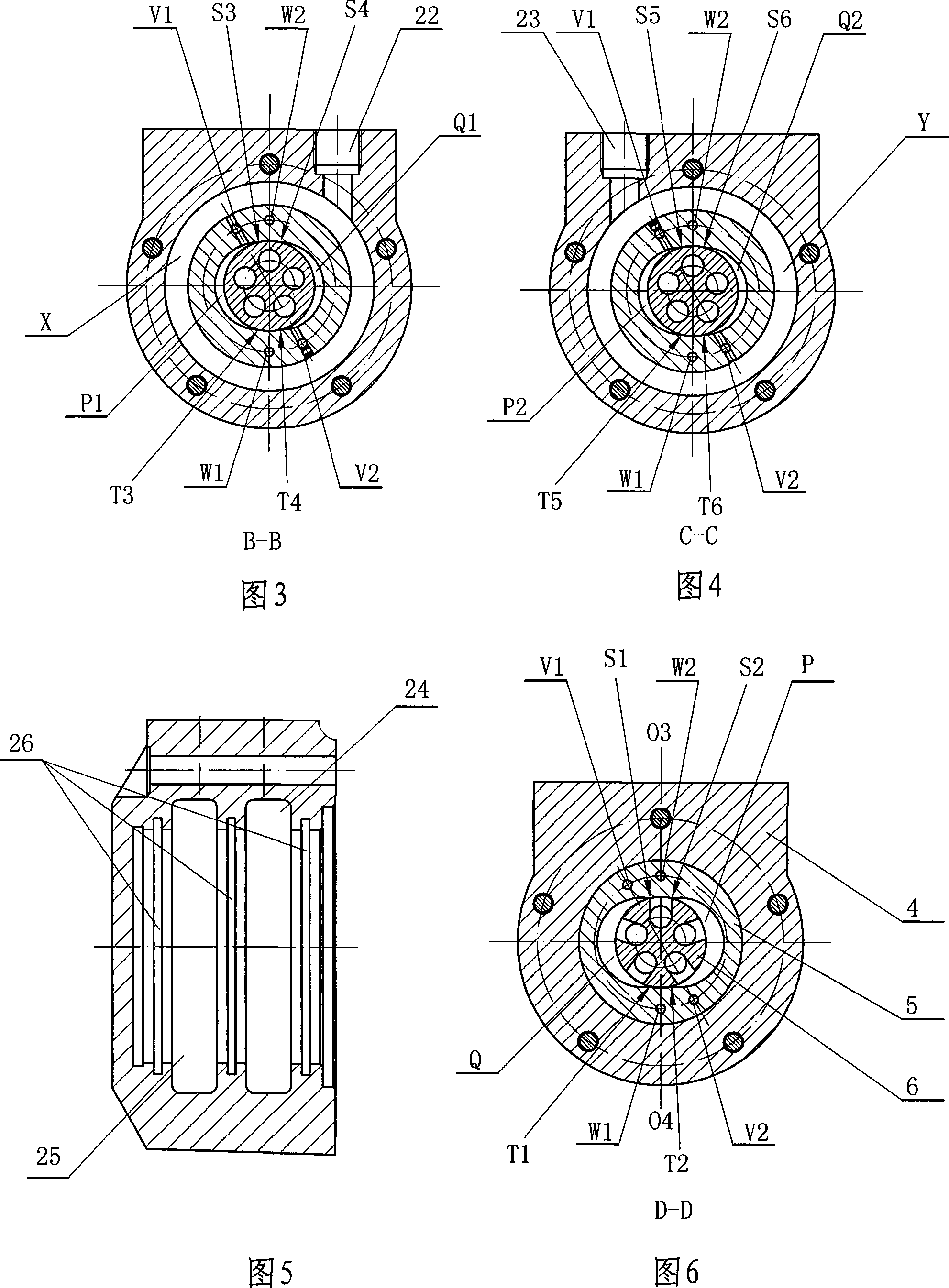 Oil distribution axle linkage rod type hydraulic motor