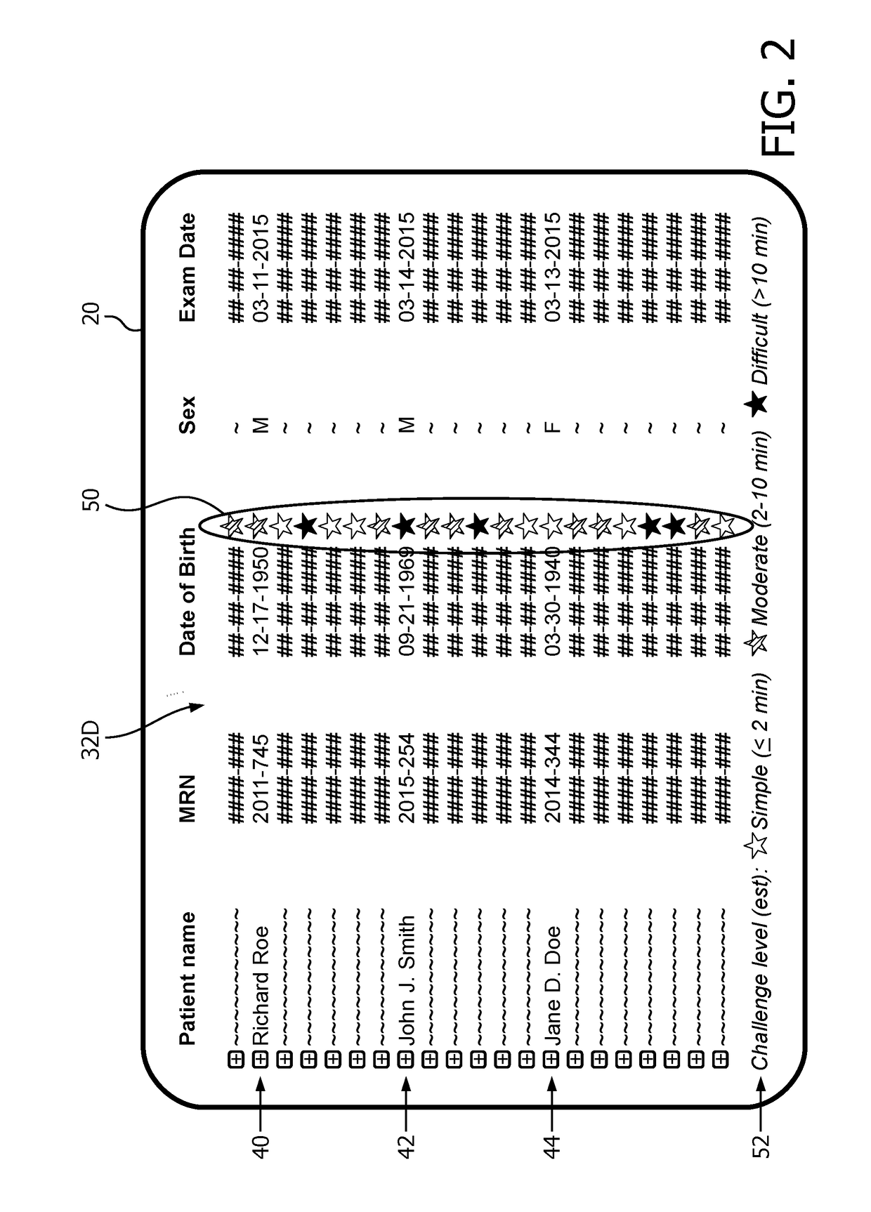 Challenge value icons for radiology report selection