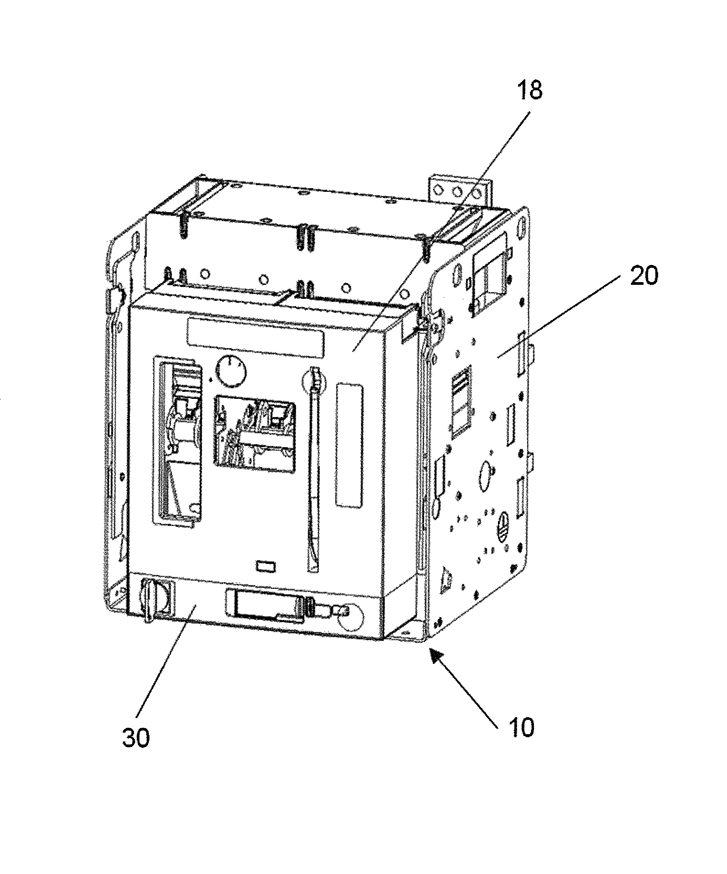Withdrawable unit for an electric switching device