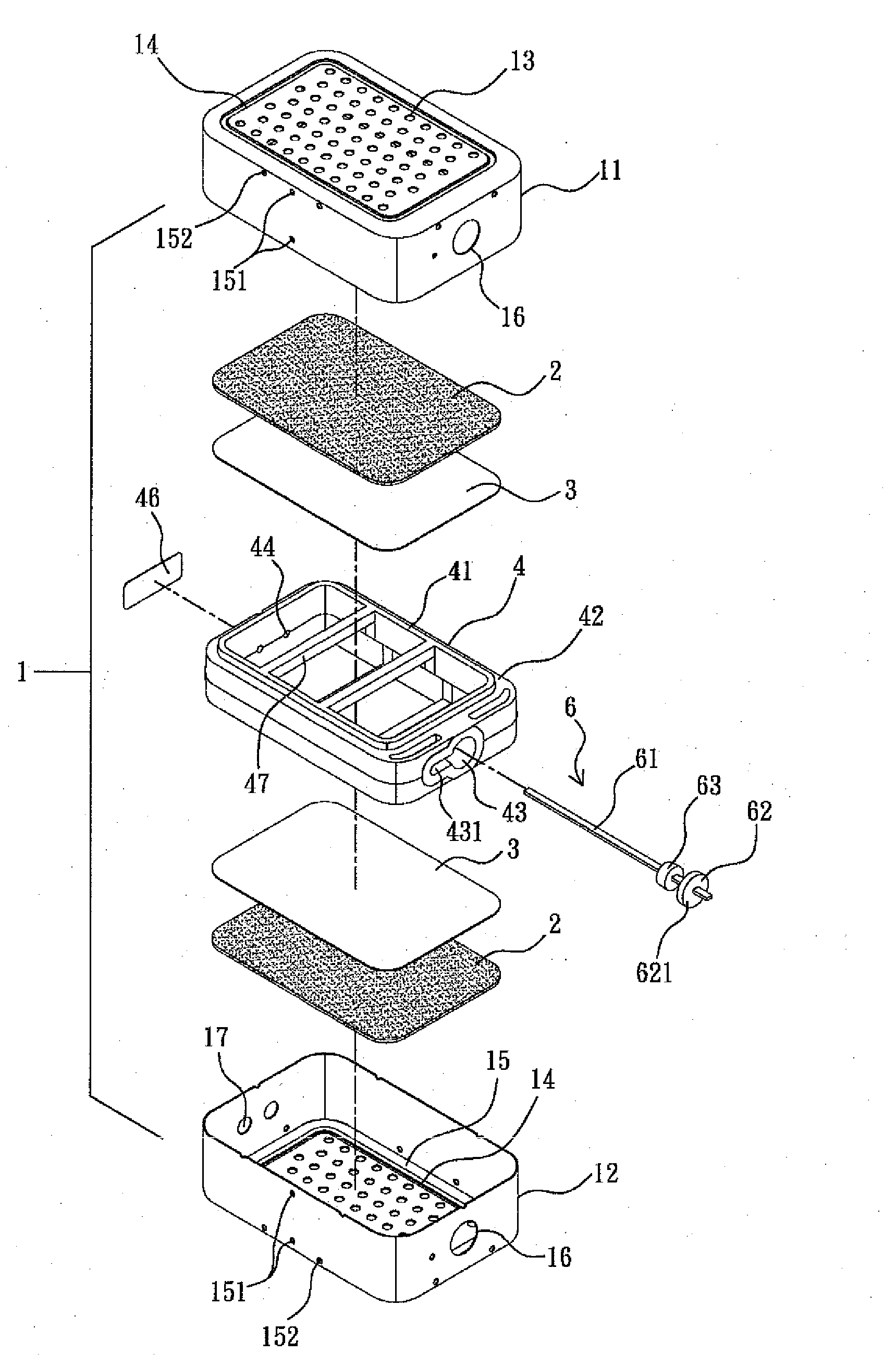 Packaging structure of low-pressure molded fuel cell