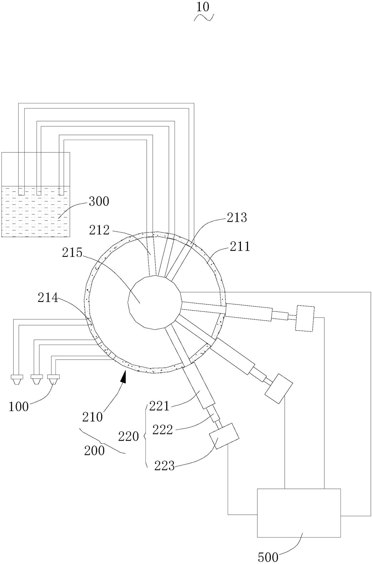 Liquid crystal drip irrigation device and multi-directional drip irrigator