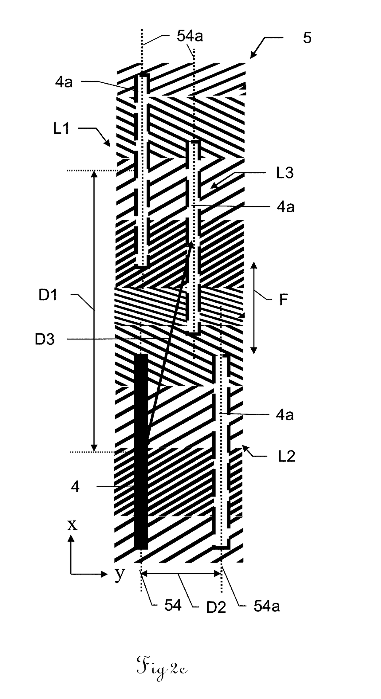 System for determining positions with a sensor using a 2D-code pattern for determination of a discrepancy from an ideal situation