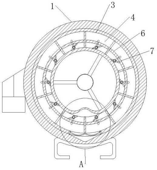 A cleaning device for rto regenerative waste gas oxidation furnace