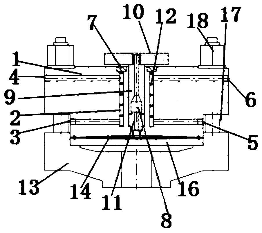 Cooling structure of cylinder cover of diaphragm compressor