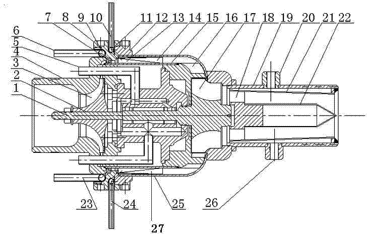 Method for cooling and efficiency improvement of double-working-medium combined cycle turbine