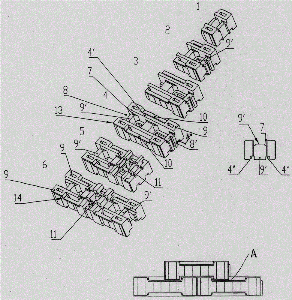 Structural columns assembled by interlocked combination building blocks and assembling equipment