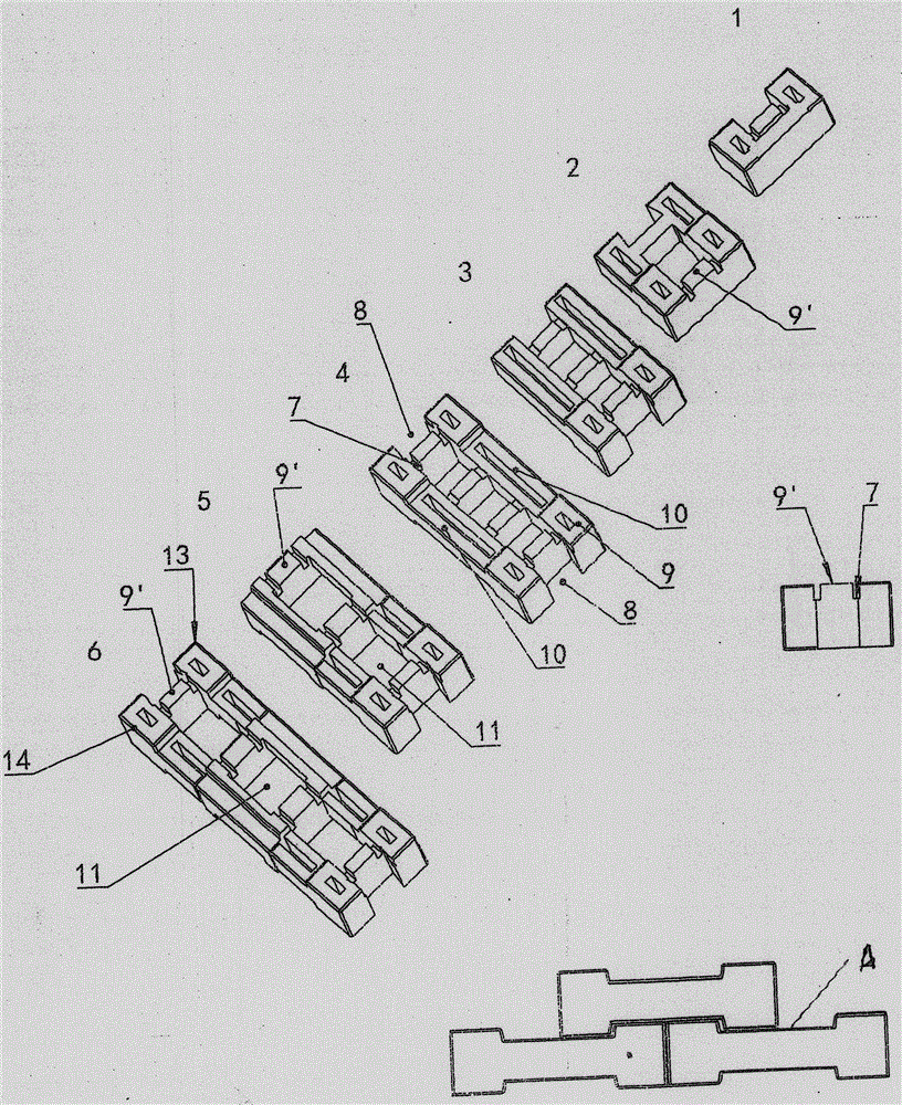 Structural columns assembled by interlocked combination building blocks and assembling equipment