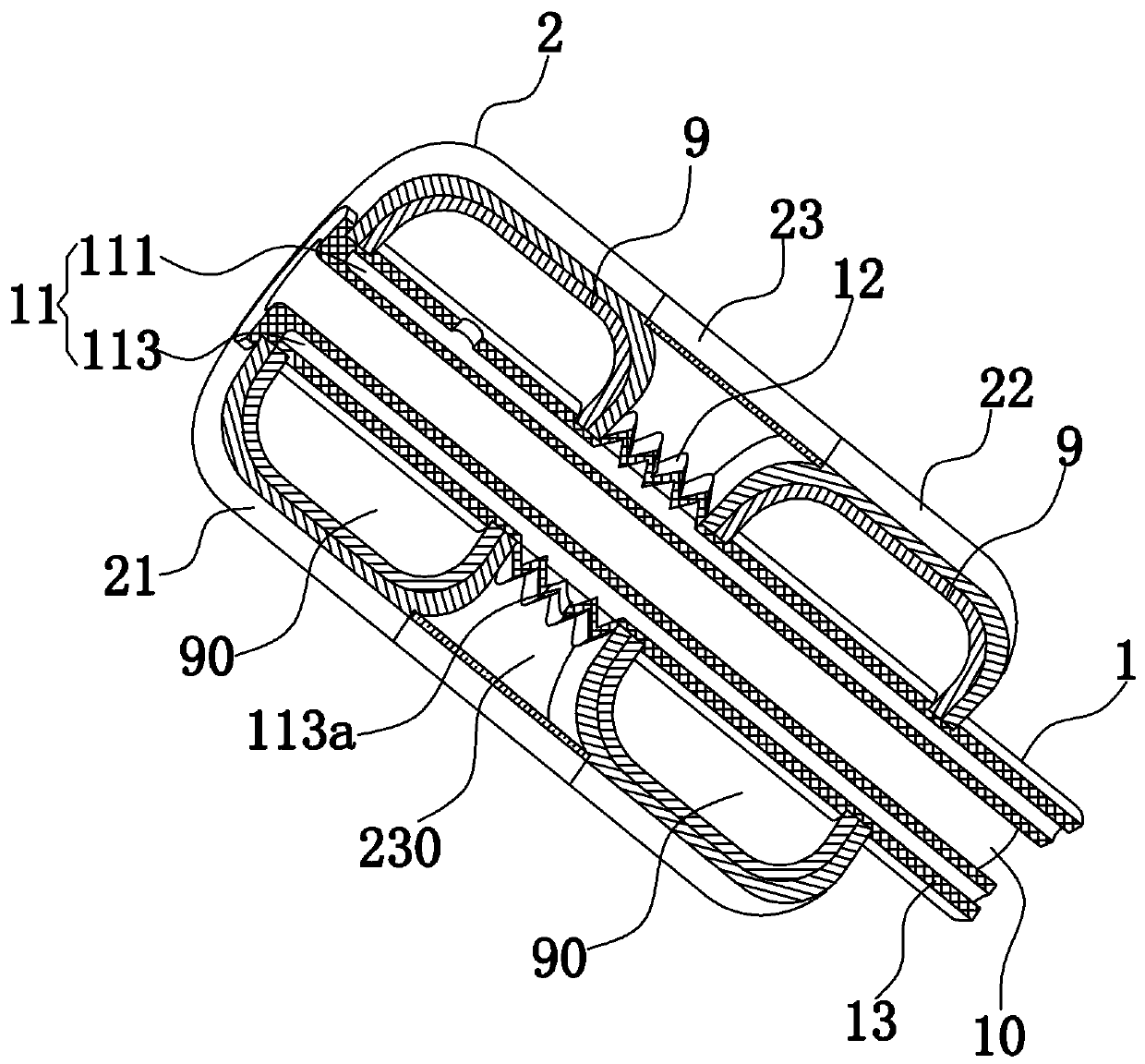 Nasal cavity bleeding stopping device