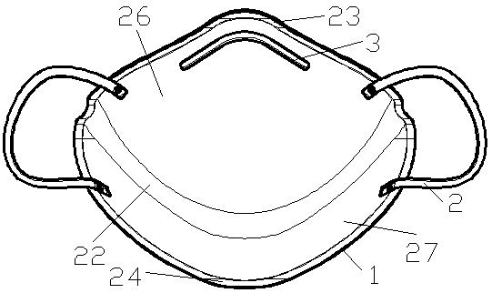 Breathing valve body structure of inhaling and exhaling separate-filtering mask