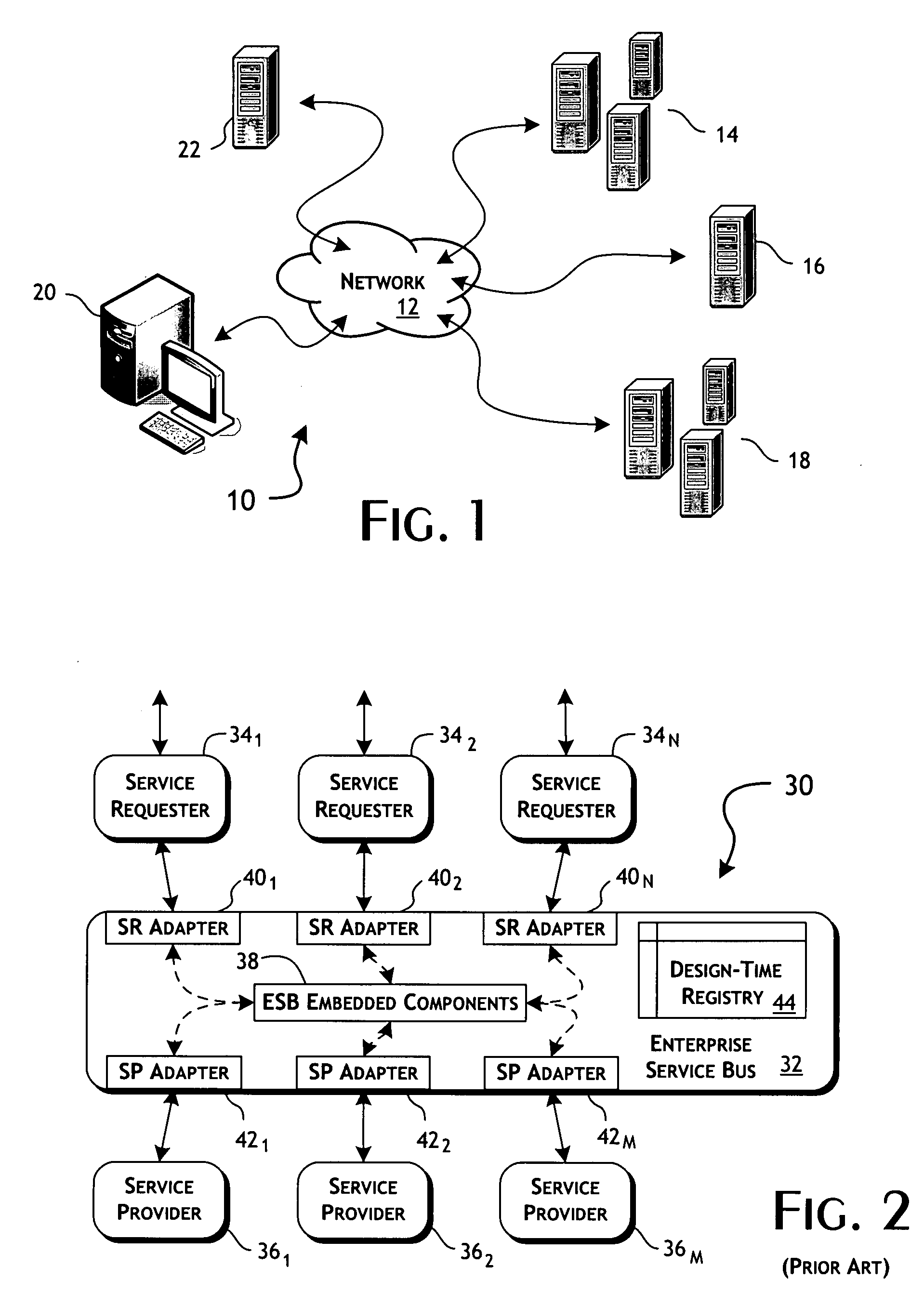 Service-oriented architecture and methods for direct invocation of services utilizing a service requestor invocation framework