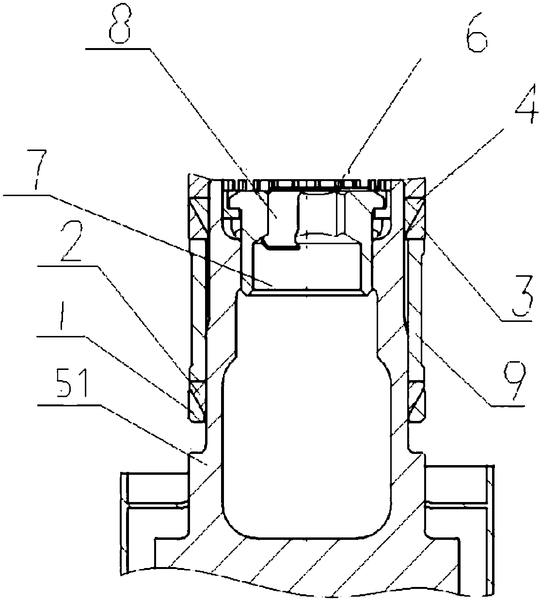 A kind of connecting device for bearing hanging point at thin wing