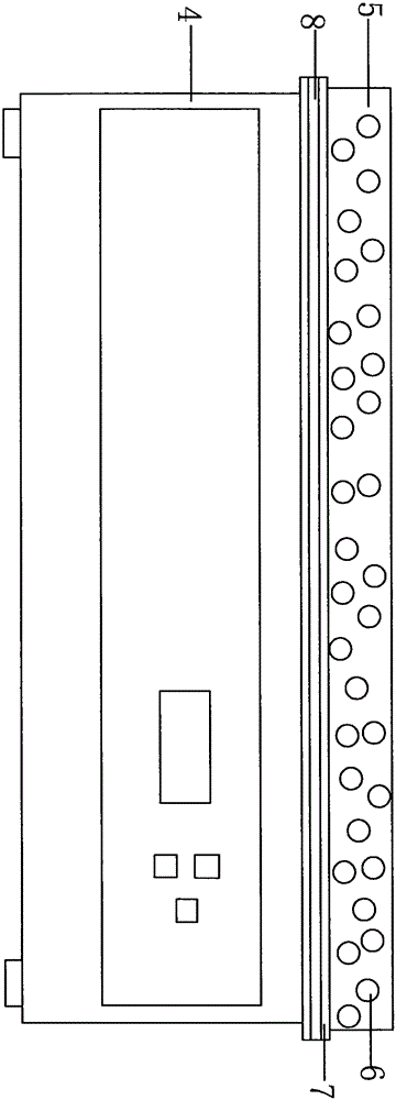 Lateral illumination device of spreading pot