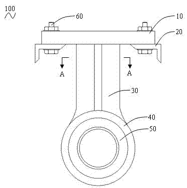 Middle hanger bearing device of screw conveyer