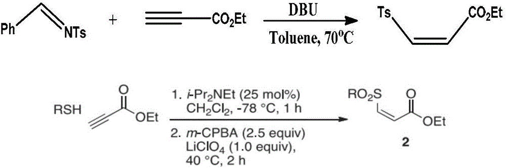 Preparation method of (Z)-sulfonyl olefine acid ester