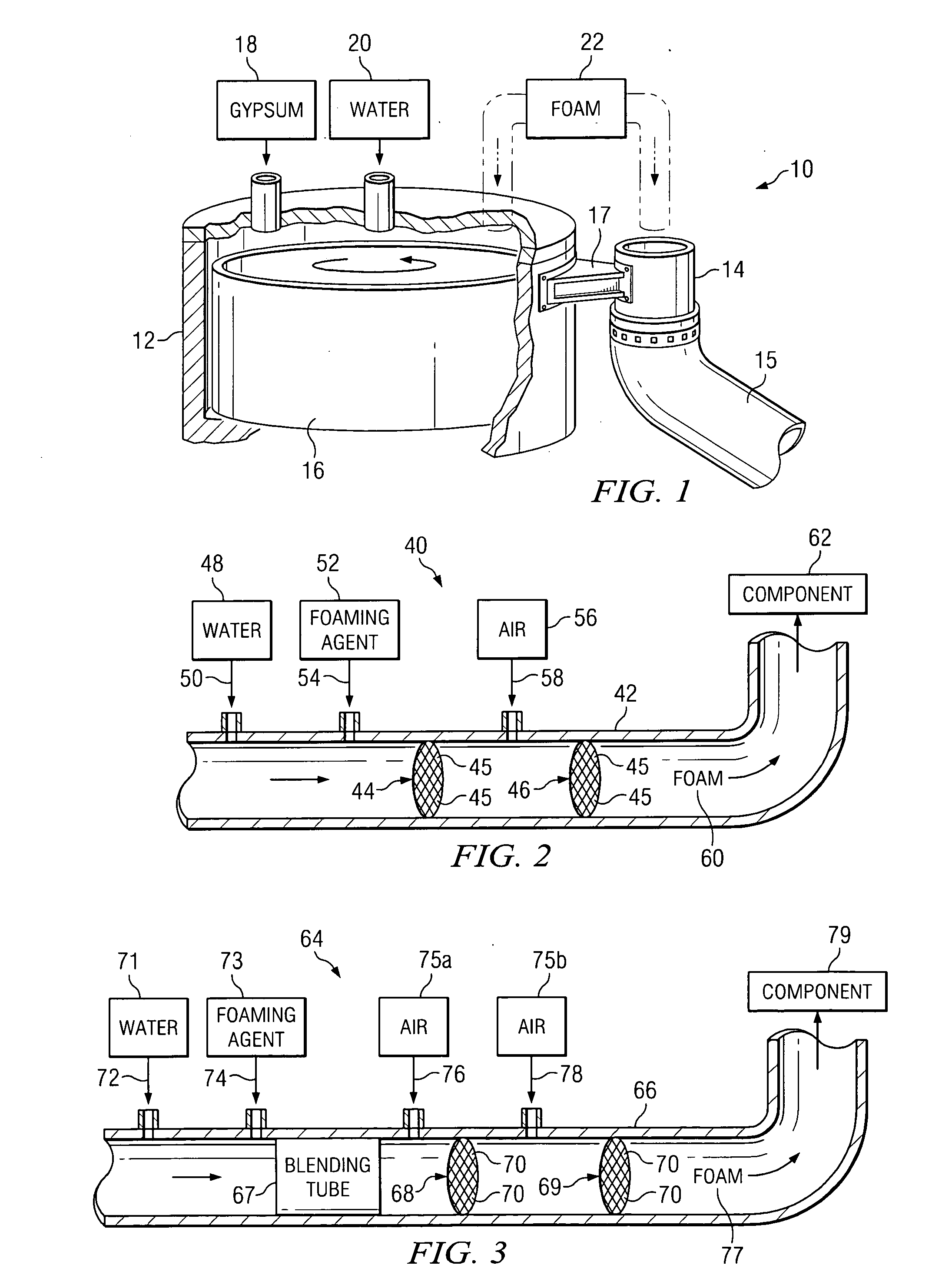 Method and system for generating foam for the manufacture of gypsum products