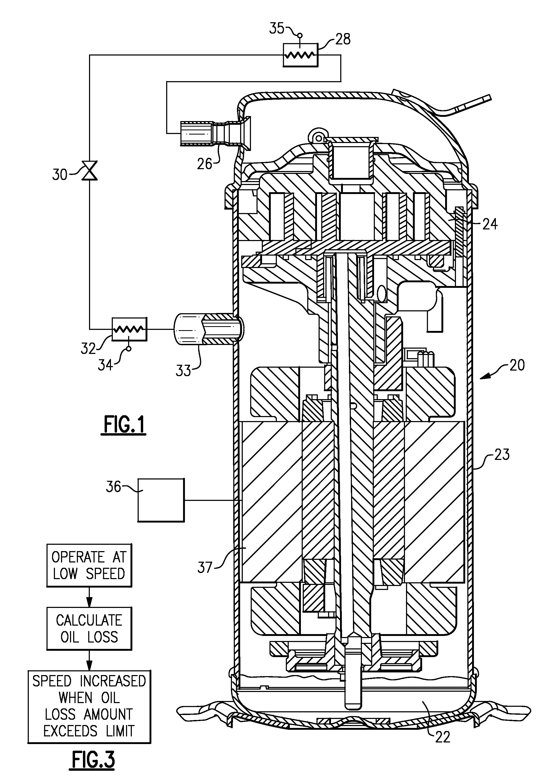 Oil return algorithm for capacity modulated compressor