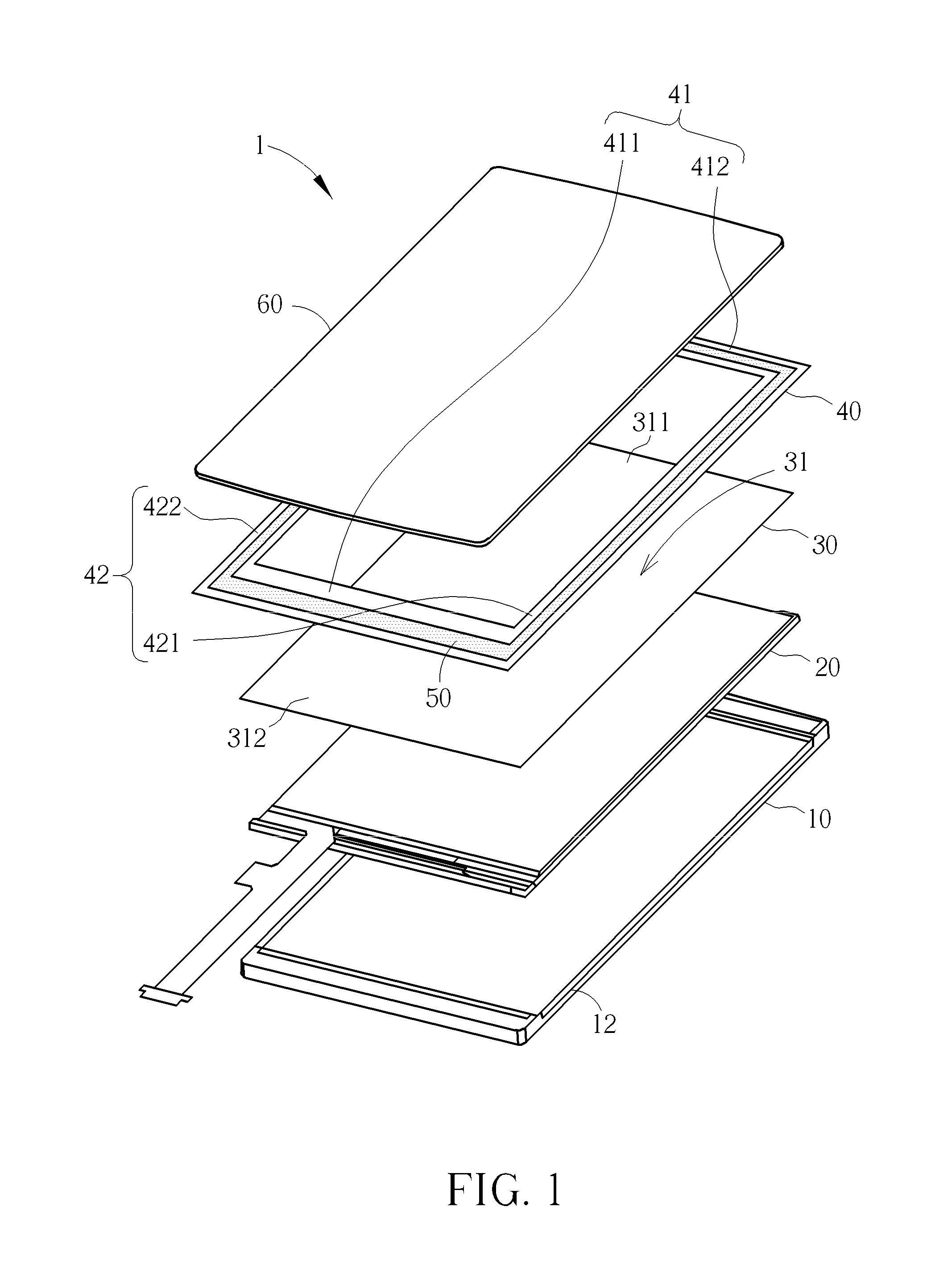 Touch panel structure, touch and display panel structure, and integrated touch display panel structure having antenna pattern and method of forming touch panel having antenna pattern