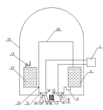 Method and device for absorbing and precipitating radionuclide in containment of nuclear power plant
